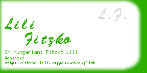 lili fitzko business card